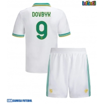 Camisa de Futebol AS Roma Artem Dovbyk #9 Equipamento Alternativo Infantil 2025-26 Manga Curta (+ Calças curtas)